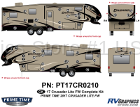 46 Piece 2017 Crusader Lite Fifth Wheel Complete Graphics Kit