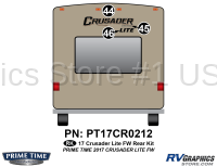 3 Piece 2017 Crusader Lite Fifth Wheel Rear Graphics Kit