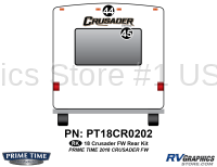 2 Piece 2018 Crusader Fifth Wheel Rear Graphics Kit