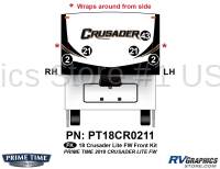 5 Piece 2018 Crusader Lite Fifth Wheel Front Graphics Kit