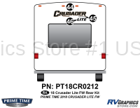 3 Piece 2018 Crusader Lite Fifth Wheel Rear Graphics Kit