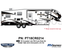 20 Piece 2018 Crusader Lite Fifth Wheel Curbside Graphics Kit