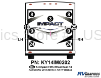 9 Piece 2014 Impact Fifth Wheel Rear Graphics Kit
