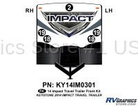5 Piece 2014 Impact Travel Trailer Front Graphics Kit