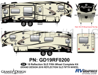 52 Piece 2019 Reflection SLE Fifth Wheel Complete Graphics Kit