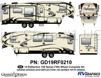 56 Piece 2019 Reflection 150 Series Fifth Wheel Complete Graphics Kit
