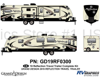44 Piece 2019 Reflection Travel Trailer Complete Graphics Kit
