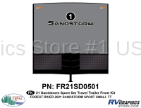 1 Piece 2021 Sandstorm Sport Sm Travel Trailer Front Graphics Kit