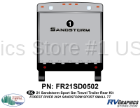 1 Piece 2021 Sandstorm Sport Sm Travel Trailer Rear Graphics Kit