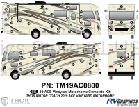 63 Piece 2019 ACE Motorhome Neutral Version Complete Graphics Kit