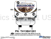 6 Piece 2013 Bighorn Silverado Fifth Wheel Front Graphics Kit