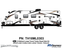 20 Piece 2018 Mallard Large Travel Trailer Roadside Graphics Kit