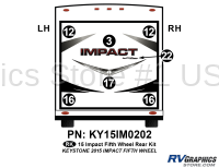 7 Piece 2015 Impact Fifth Wheel Rear Graphics Kit