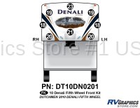8 Piece 2010 Denali Fifth Wheel Front Graphics Kit