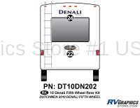 2 Piece 2010 Denali Fifth Wheel Rear Graphics Kit