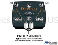 8 Piece 2012 Denali Travel Trailer Front Graphics Kit