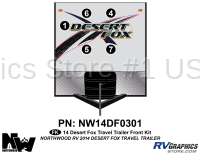 5 Piece 2014 Desert Fox Front Graphics Kit