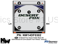 7 Piece 2014 Desert Fox Rear Graphics Kit