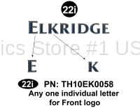 Individual Front Elkridge Logo Letter (One letter only)