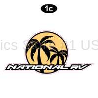 Custom Size National RV Brand logo; 9" x 18.5"
