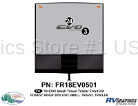 2 Piece 2018 EVO Small Travel Trailer Front Graphics Kit - Image 1