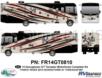 57 Piece 2014 Georgetown Motorhome Red Version Complete Graphics Kit - Image 2