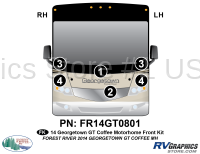 6 Piece 2014 Georgetown Motorhome Brown Version Front Graphics Kit - Image 1