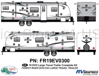 50 Piece 2019 EVO Lg Travel Trailer Complete Graphics Kit
