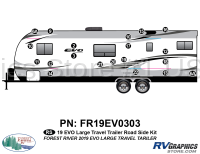 20 Piece 2019 EVO Lg Travel Trailer Roadside Graphics Kit