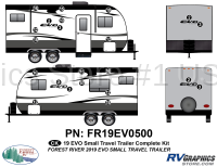 22 Piece 2019 EVO Small Travel Trailer Complete Graphics Kit
