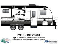 9 Piece 2019 EVO Small Travel Trailer Curbside Graphics Kit