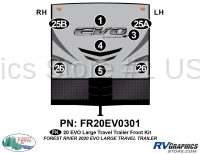 8 Piece 2020 EVO Large Travel Trailer Front Graphics Kit