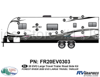 18 Piece 2020 EVO Large Travel Trailer Roadside Graphics Kit