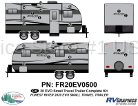 22 Piece 2020 EVO Small Travel Trailer Complete Graphics Kit