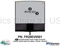 2 Piece 2020 EVO Small Travel Trailer Front Graphics Kit