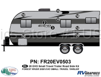 9 Piece 2020 EVO Small Travel Trailer Roadside Graphics Kit