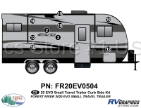 9 Piece 2020 EVO Small Travel Trailer Curbside Graphics Kit