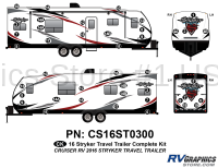 42 Piece 2016 Stryker Travel Trailer Complete Graphics Kit