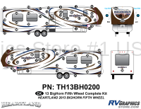 69 Piece 2013 Bighorn Fifth Wheel Complete Graphics Kit