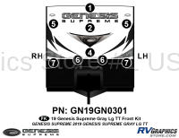 9 Piece 2019 Genesis Lg Travel Trailer GRAY Front Graphics Kit