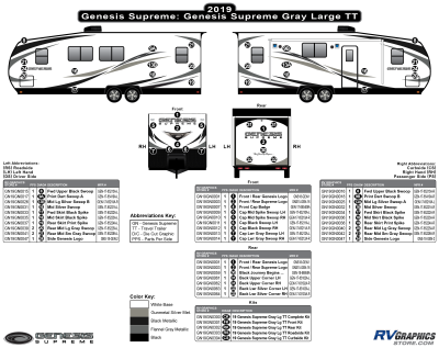 Genesis Supreme - Genesis - 2019 Genesis Lg TT-Travel Trailer Gray Version