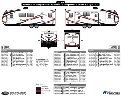 Genesis Supreme - Genesis - 2019 Genesis Lg TT-Travel Trailer Red Version