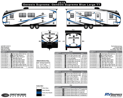 Genesis Supreme - Genesis - 2019 Genesis Lg TT-Travel Trailer Blue Version