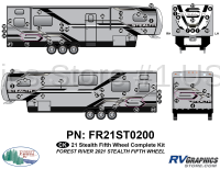 66 Piece 2021 Stealth Fifth Wheel Complete Graphics Kit