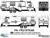 54 Piece 2021 Stealth Lg Travel Trailer Complete Graphics Kit