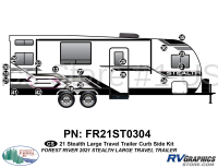 18 Piece 2021 Stealth Lg Travel Trailer Curbside Graphics Kit