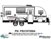 9 Piece 2021 Stealth Small Travel Trailer Curbside Graphics Kit