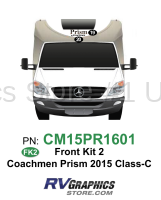 2 Piece 2015 Prism Motorhome Molded Cap Front Graphics Kit