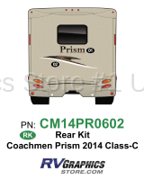 2 Piece 2014 Prism Motorhome Rear Graphics Kit