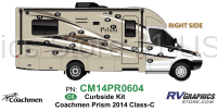 17 Piece 2014 Prism Motorhome Curbside Graphics Kit